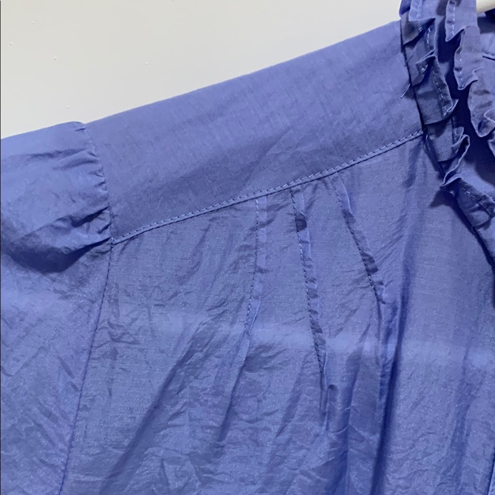 J. Crew Ruffle Button-Up Blouse - Purple - Picture 5 of 10